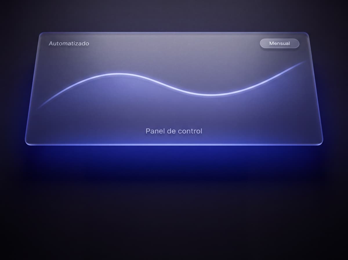 Panel de control de un sistema interno con procesos automatizados